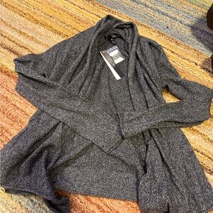 Aqua Charcoal Cardigan Sweater